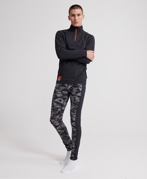 Superdry Carbon Baselayer Leggings Férfi Baselayers Fekete/Camo | AWEHG5018